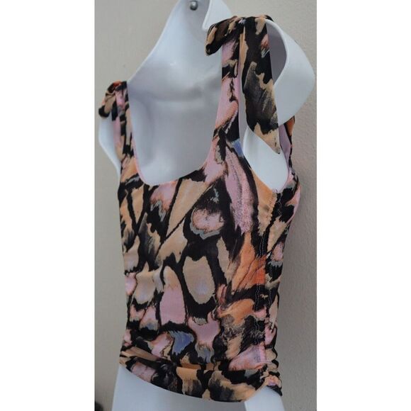 Free People OB1505556 Women's Sz Small Pink Combo Avenue Print Tank Top $58 - Picture 5 of 8